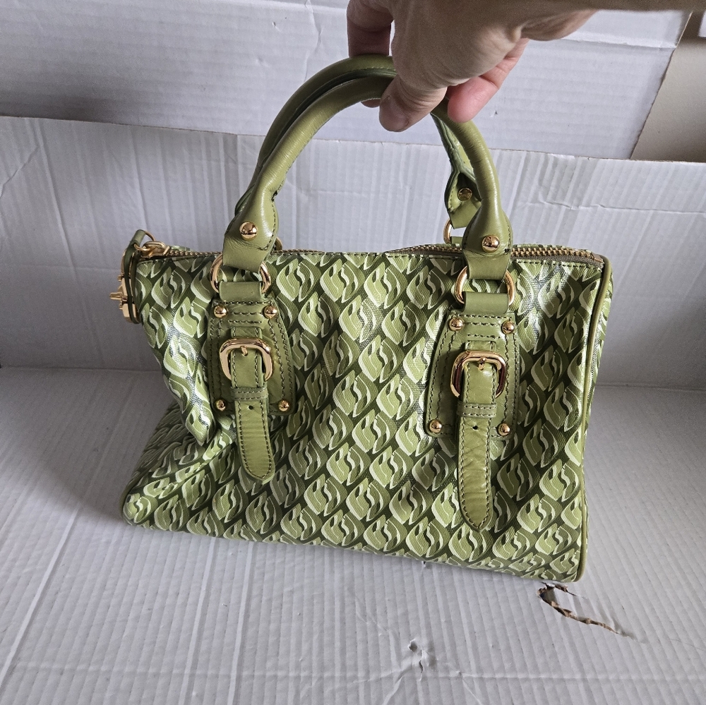 Steven By Steve Madden Vintage Green Purse With Side Lock